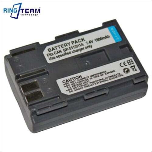 Li-Ion Battery BP-511 BP-511A for Canon Camera DM FV300 FV40 MV30 MV400 MV400i MV430 MV450 MV450i MV600 MVX1i EOS KISS DIGITAL