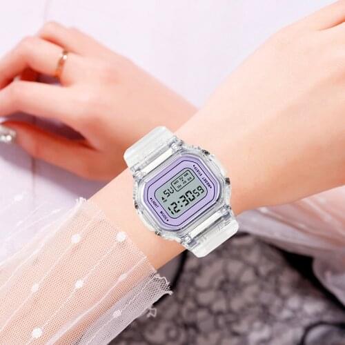 Unique Crystal Ladies Watch Fashion Creative Minimalism Square Digital Wristwatches For Women Teen Girl Watch Elegant Waterproof
