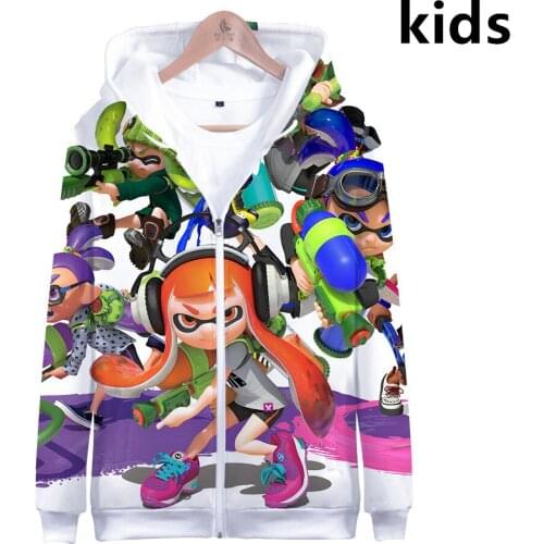 3 to 14 years kids hoodies Shooting Game Splatoon 3d printed hoodie sweatshirt boy girls fashion cartoon Jacket children clothes