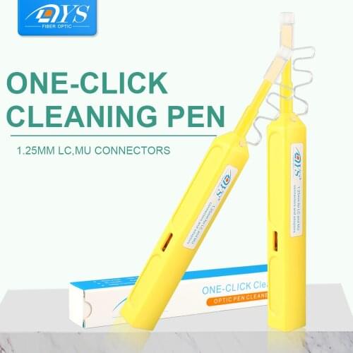 One-Click Optical Fiber Cleaner Pen Cleans FTTH 1.25mm LC MU Connector Head Cleaning Tools Kits