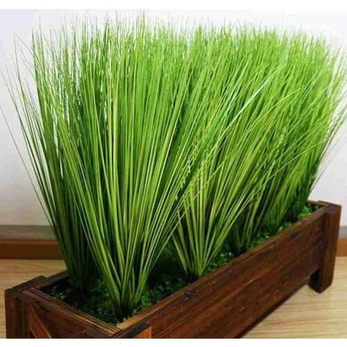 Artificial Green Plant Fine Grass 45cm Plastic Green Grass Garden Home Potted Decoration