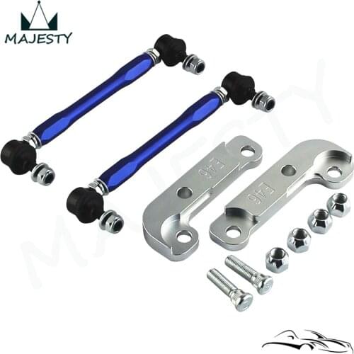 Tuning Drift turn angles 25%-30% + Sway Bar Drop Links Kit Fits For BMW E46 98-06 Black/Red/Blue/Silver
