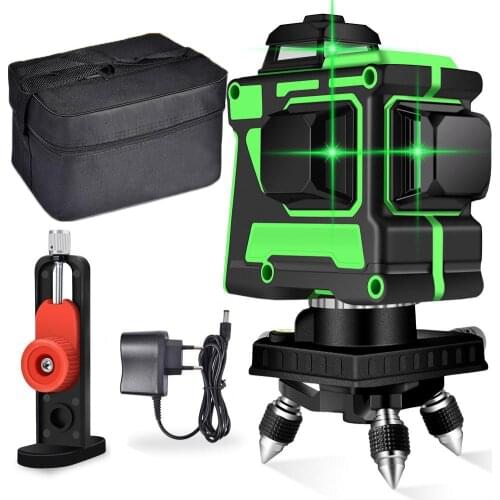 3D Level Laser Green 12 Lines Level Self-Leveling Vertical Cross Super Powerful Green 360 Horizontal Laser Level Professional