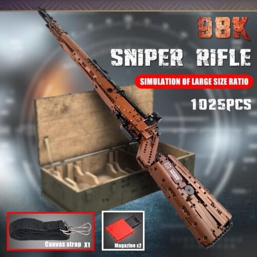 SWAT Gun The Mauseres 98K Sniper Rifle Gun Model Assembly Weapon sets Building Blocks Bricks Kids DIY Toys Gifts