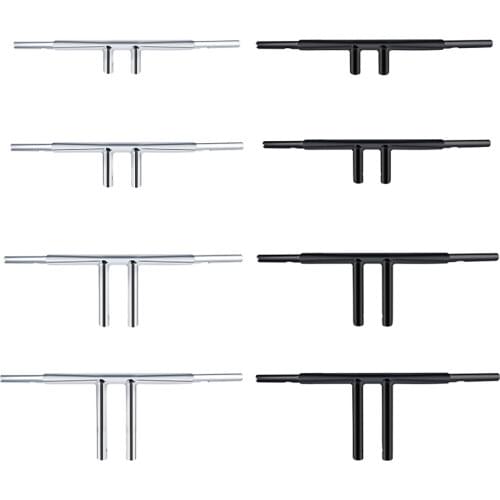 Motorcycle 1-1/4" Fat T Bars Handlebar Drag Bars For Harley Sportster Softail Dyna Street Bob Fat Bob Custom