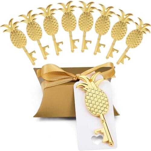 Hot new creative party gift candy box golden pineapple shape accessories European and American wedding supplies candy box 2pcs