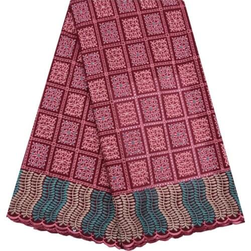Latest Design African Cotton Lace Fabric Embroidery Swiss Voile Lace In Switzerland High Quality Lace For Nigerian Dress 1740