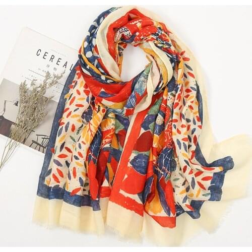 Fashion Women Scarf Shawl Poncho Printed Sunscreen Scarf Abstract painting Sun Protection Shawl Beach Shawl Bikini Cover Foulard