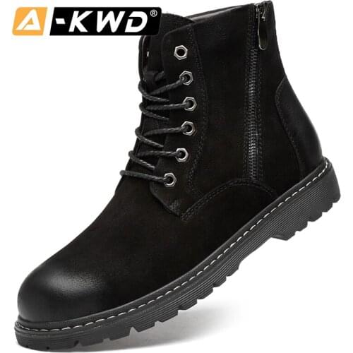 Autumn Winter Men Shoes Botas De Invierno High Top Sneakers Mens Tooling Shoes Zipper Immortal Shoes Keep Warm Ankle Boots 37-47