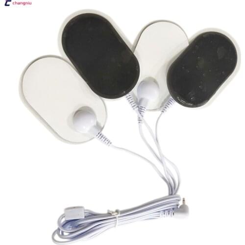 10pcs/lot TENS EMS Self Adhesive Electrode pads Acupuncture Slimming Massager for Digital Therapy Machine+1 pc 2.5MM 4-way wire