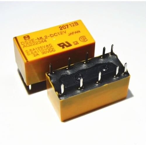 Power relay DS2E-ML2-DC12V DS2E-ML2-12V DS2E-ML2-12VDC 2A 10pins 2PCS/LOT