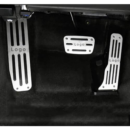 QHCP Car Left Side Aluminum Alloy Foot Rest Pedal Accelerator Pedal+ Brake Pedal Cover Trim Fit for Chevrolet Camaro