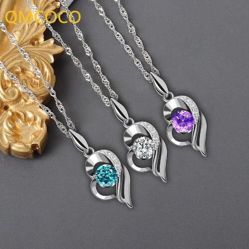 Crystal Zircon Female Necklace INS Personality Design Simple Pendant Ornament Woman Party Birthday Gift Trendy Clavicle Chain