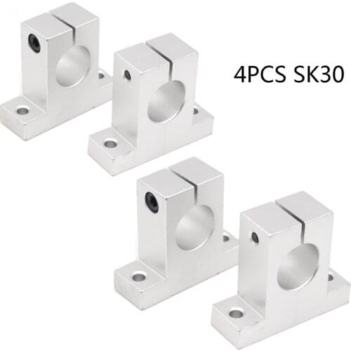 Ball Bearing Thrust 4pcs/lot Linear Rail Shaft 30mm Sk30 Sh30a Support Xyz Table Cnc