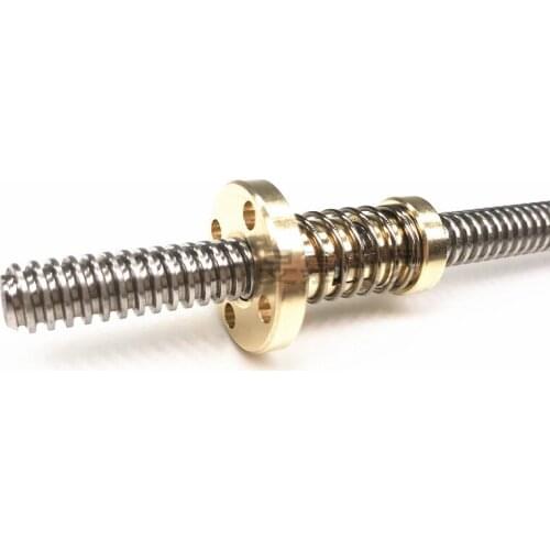 T8 screw, T8 copper nut, gap elimination, back difference nut, 3D printer, ladder type stainless steel screw rod