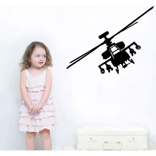 YOYOYU Art Home Decor Helicopter Plane Kids Boys Bedroom Nursery Wall Decal Vinyl Sticker Decoration Poster Mural DIY WW-475