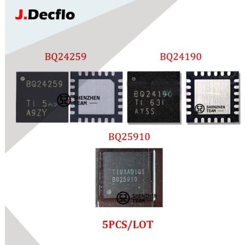JDecflo 5Pcs/Lot Charging IC Charger BQ24259 BQ24190 BQ25910 For Xiaomi 5A 9SE TECNO INFINIX IC de Carga Circutos Replacement