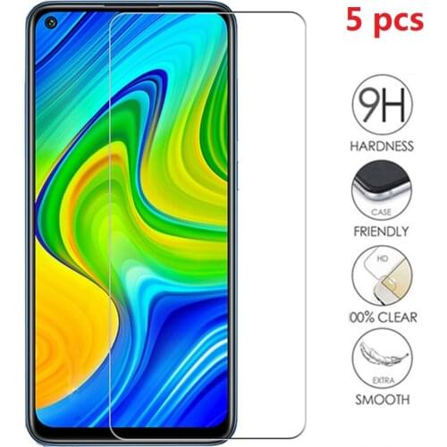 5PCS Tempered Glass For Xiaomi Redmi Note 7 5 Plus 8 9 9S Pro 6 6A 7A 8A Mi 9 Lite Poco X3 NFC Screen Protector