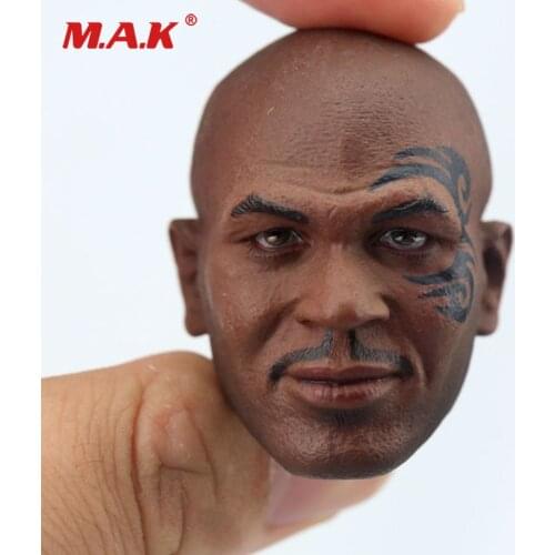 1/6 Scale Male Head Sculpt Fighting Champion Mike Tyson Head Carved Model with Tattoo Version for 12'' Strong Man Action Figure