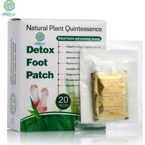 KONGDY Brand 10 Bags=20 Pieces Adhesive Sheet Bamboo Vinegar Foot Patch Removing Toxins Foot Plaster Foot Cleansing Pads