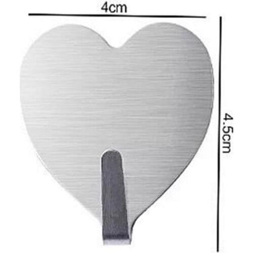 10pcs Stainless Steel Hooks Hanger Self Adhesive Robe Towel Hook for Bathroom