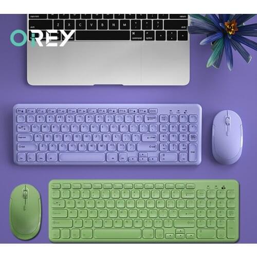 2.4G Wireless Keyboard Mouse Combo Protable Gaming Keyboard Slient Button Mini PC Gamer Keyboard Mouse Kits for Macbook Laptop