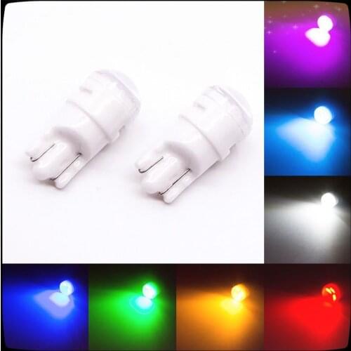 2PCS Ceramics T10 W5W Position Light DRL for Car Motorcycle Motor Auto LED Car Interior Light Plate Dome Reading Lamp