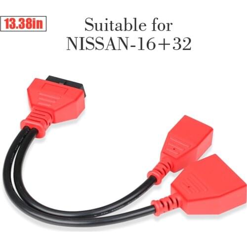 For Nissan (B18) -16+32 Pins Male To OBD OBDII Adapter Fit Autel Maxisys MaxiDAS
