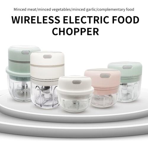 Wireless Electric Garlic Masher 100/250ml Vegetable Crushed Chili Meat Grinder Mini USB Charging masher Sturdy Durable grinder