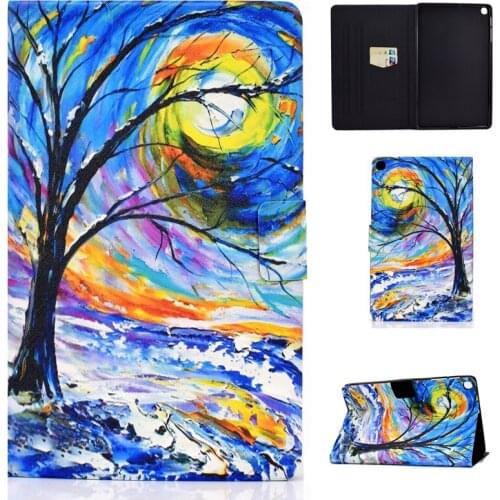 Colorful Tablet Case For Samsung Galaxy Tab A 10.1 2019 SM-T510 SM-T515 10.1 inch PU Leather folding Stand Skin Shell