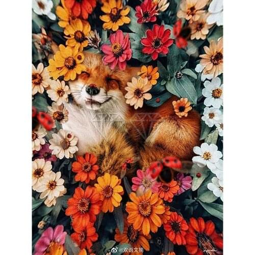 Flower Animals DIY 11CT Embroidery Cross Stitch Kits Needlework Craft Set Printed Canvas Cotton Thread Home Decoration Sell