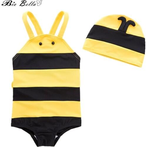 Baby Infantil Swimwear Fashion Sunscreen Swimming Bathing Swimsuit Cap+Bodysuit 2Pcs Swimsuit Children Boys Swimsuit Suit 1-5t