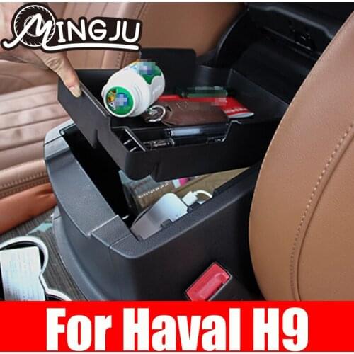 For Haval H9 2015 2016 2017-2019 Car armrest box storage box central storage compartment compartment storage box car Accessories