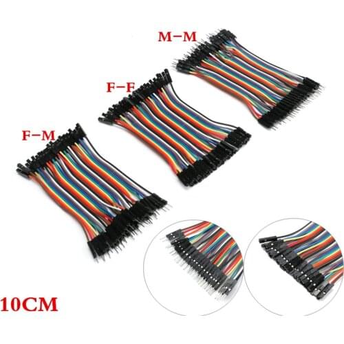 40PIN Dupont Line 10cm Male to Male + Female to Male and Female to Female Dupont Cable Breadboard Jumper Wires Kit for Arduino