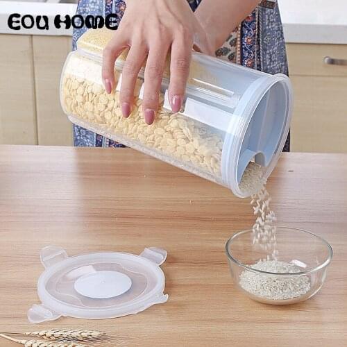Sealed Whole Grains Kitchen Storage Bottles Jars Boxes Cereals Storage Tanks Rotary Plastic Food Grade Dry Goods Storage Tanks