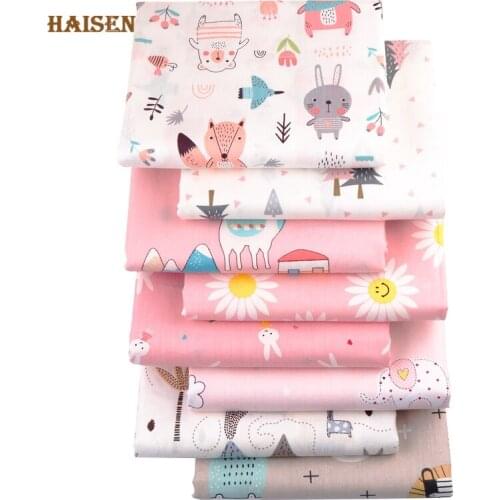 Cartoon Animal Printed Cotton Fabric Twill Cloth By Half Meter For DIY Sewing Baby&Kids Quilting Bedding Sheet Textile Material