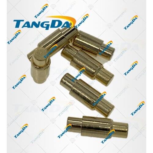 Pogo pin 4.0*12mm 6A current battery pin 4 12 brass plated gold 2U spring thimble DIY connectors medical products male TANGDA T