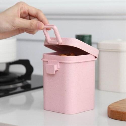 Microwave Square Buckle Sealed Soup Tank Kitchen Tableware Multicolor High Quality Safe Wheat Straw Soup Cup Anti-Scalding