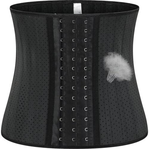 Latex Waist Trainer Corset Belly Slimming Underwear Belt 25 Steel Boned Waist Cincher Sheath Body Shaper Breathable