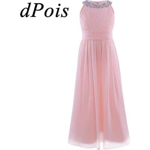 Summer Girls Dress Chiffon Princess Dress Kids Dance Wear Children Dresses for Girls Pageant Wedding Party Performance Costume