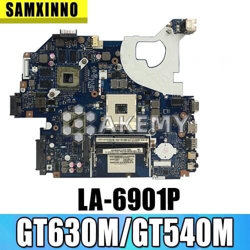 Free CPU Laptop motherboard For Acer Aspire 5750 5750G 5755 5755G PC P5WE0 LA-6901PMainboard GT630M/GT540M