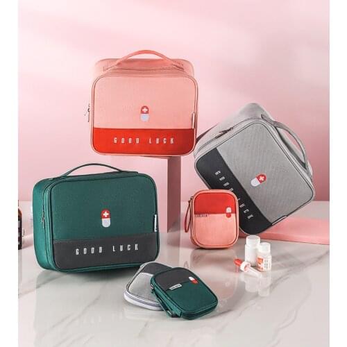 Thickened Layered Medicine Box Large-Capacity Home Portable Waterproof Fabric Medicine Cabinet Storage Box First Aid Kit