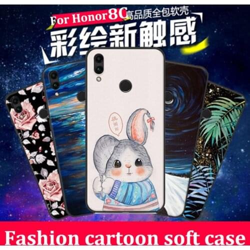 Fashion fundas For Huawei Honor 8C Case cute cartoon soft phone Case Honor8C Cover Protection Shell cover For Huawei Honor 8 C