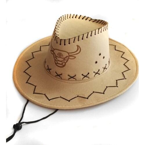 Men Women Summer Western Cowboy Hat Big Wide Brim Casual Outdoor Sport Beach Block UV Sunscreen Elastic Windbreaker Sun Cap R84