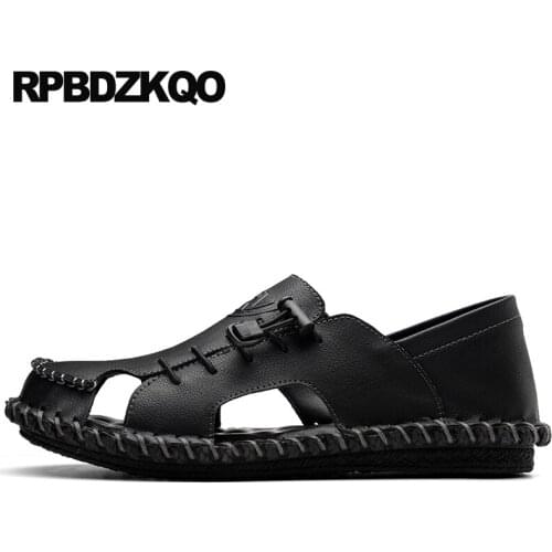 Water casual brown outdoor slippers native slides black fashion shoes 2019 men sandals leather summer designer breathable flat