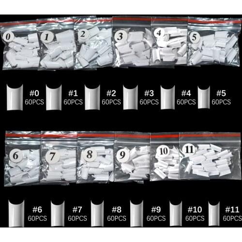 Half Cover Fake Nails Finger Extension False Nails Tips Stiletto Square Press On 600pcs In Bulk Wholesale Salon Manicure Tool