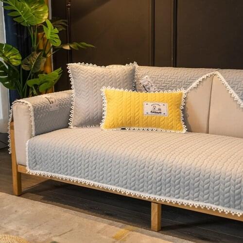 Modern Simplicity Non-Slip Sofa Cover Sofa Towel Solid Color Couch Cover Seat Cover for Living Room Corner Sofa Towel
