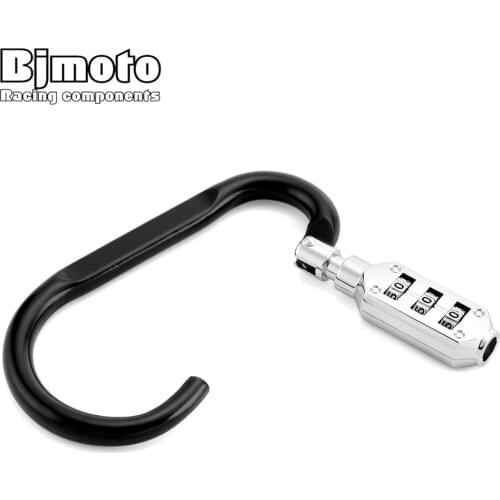 New Motorcycle Anti-theft Helmet Lock 3 Digit Password Motorbike Safety Resettable Lock For Honda Yamaha Ducati Suzuki Kawasaki