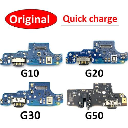 Original USB Charging Port Board Flex Cable Connector Parts For Moto G10 G30 Power Microphone Module