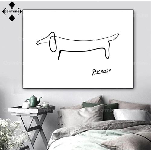 Picasso Poster Canvas Print Abstract Wall Art Modern Canvas Minimalist Decor Canvas Painting Black and White for Home Decoration